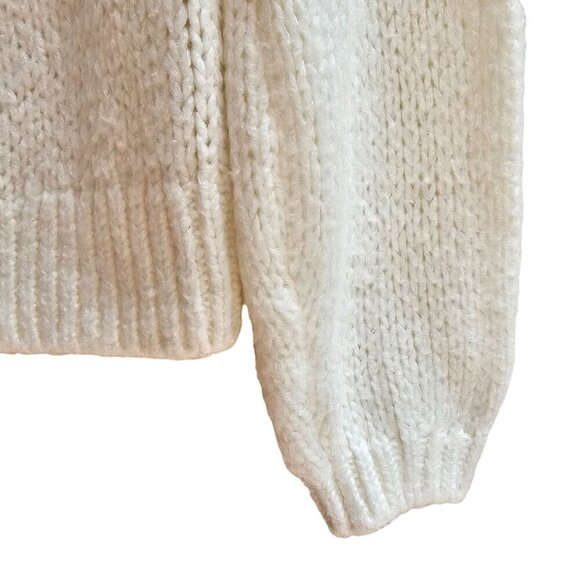 Abercrombie & Fitch Women's XS Cream Chunky Knit Mock Neck Sweater - Picture 7 of 10